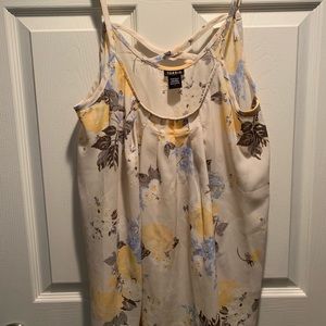 SOPHIE - YELLOW, BLUE + GREY FLORAL SWING CAMI
